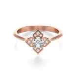 Pierścionek z różowego złota z diamentami AJPZ_136